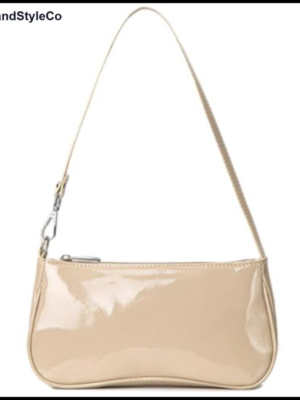 Vegan Patent Leather Evening Clutch Purse 3-in-1 Shoulder Bag Shiny